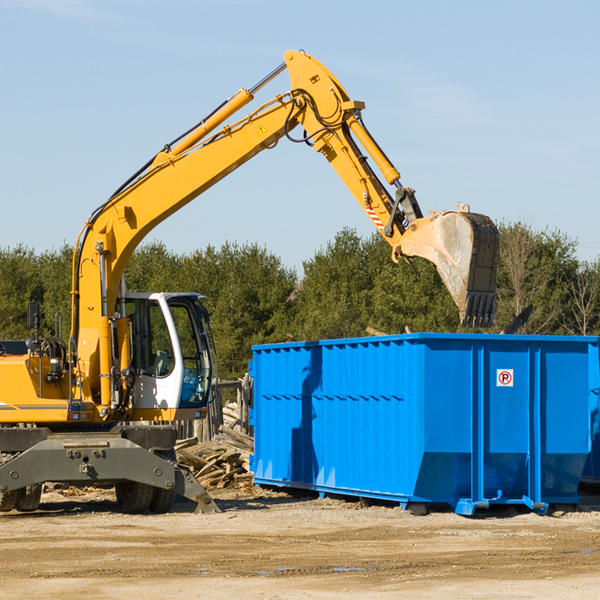 what size residential dumpster rentals are available in College Place WA